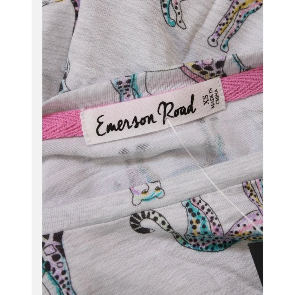 NWT EMERSON ROAD PJ Safari Verano Set‎ Ruffled Long Sleeve Top & Shorts XS